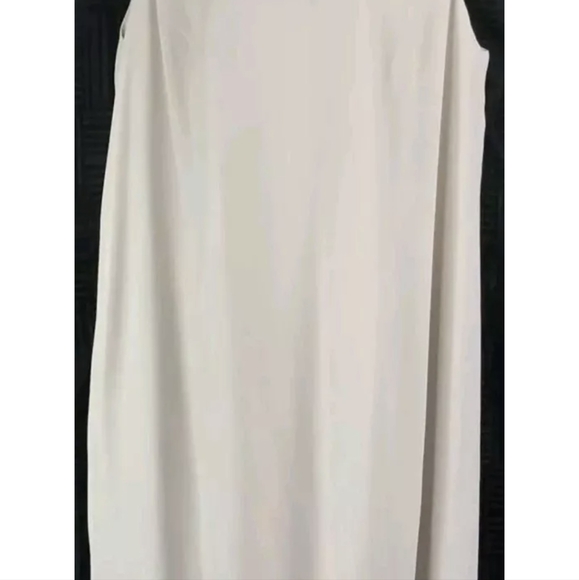 R & M Richards Dress & jacket 10 Beige Beaded VNeck Long Lined Mother Of Bride - Picture 3 of 14